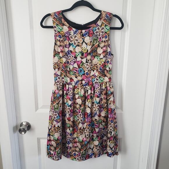 I. Madeline Women's Sleeveless Jewel Print Mini Dress Size Small - Picture 5 of 7